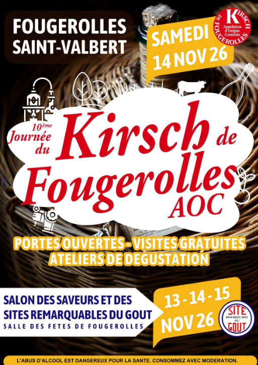 La 10e Journée du Kirsch de Fougerolles  se tiendra le 14 novembre prochain !