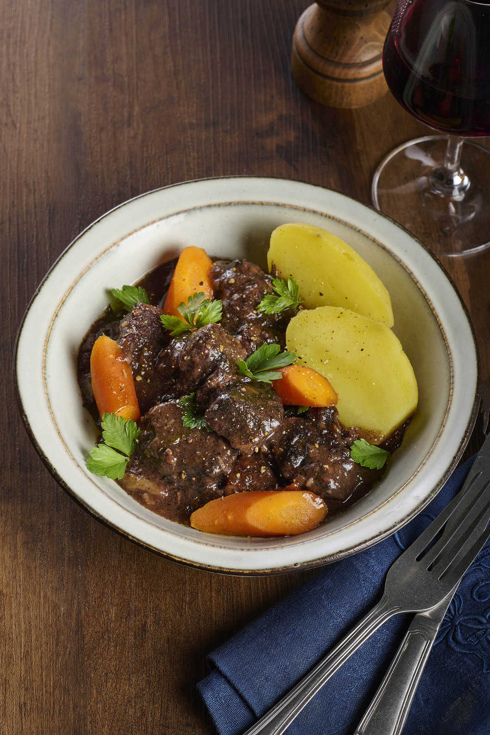 Bœuf Bourguignon authentique “à l’ancienne” 